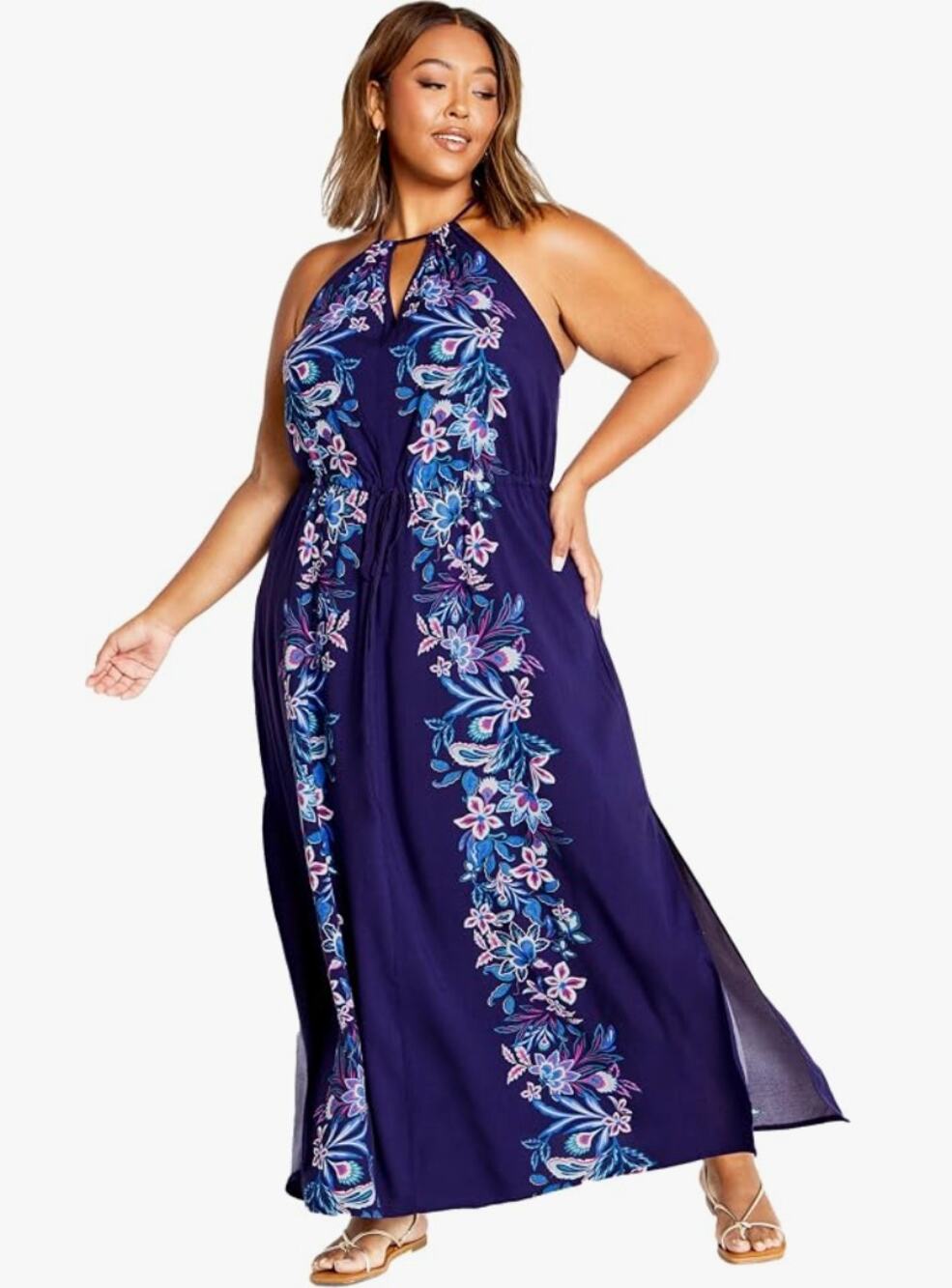 City Chic Island Girl Best Friend Maxi Dress size XL (22) Tropical Resortwear